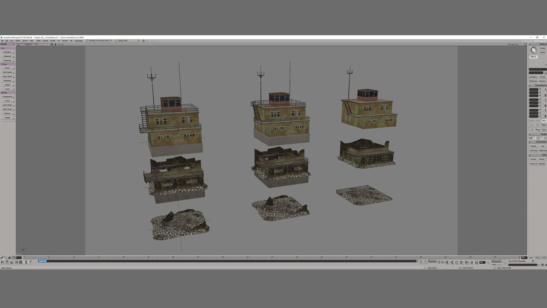 Airport ControlRoom 01 with Damage Low-poly 3D model_20