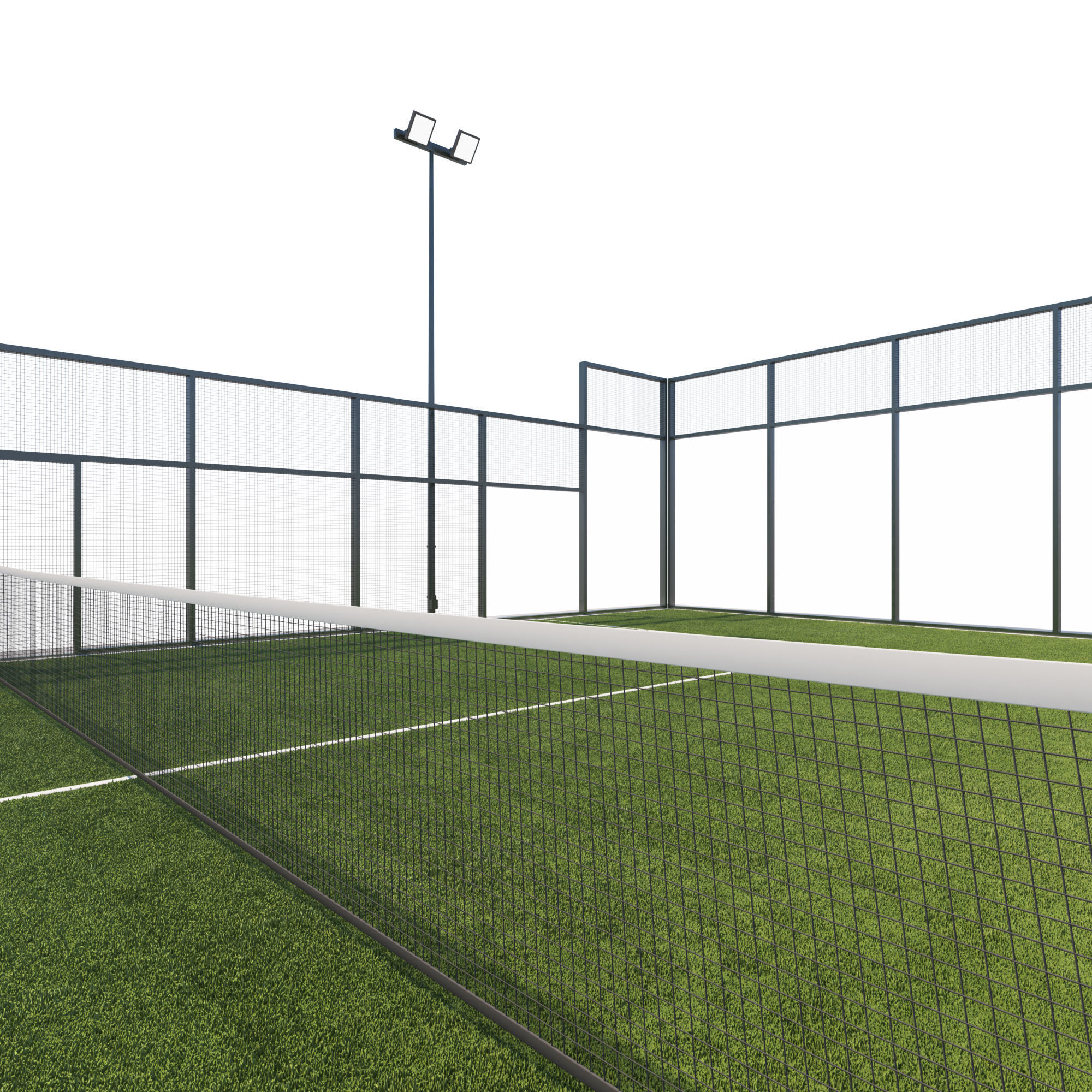 Padel Court 3D model_2