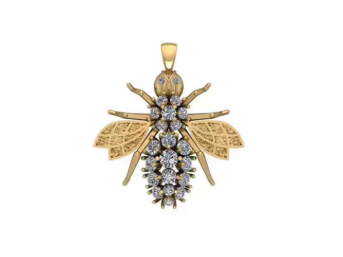 Bee Pendant Gold M 99
