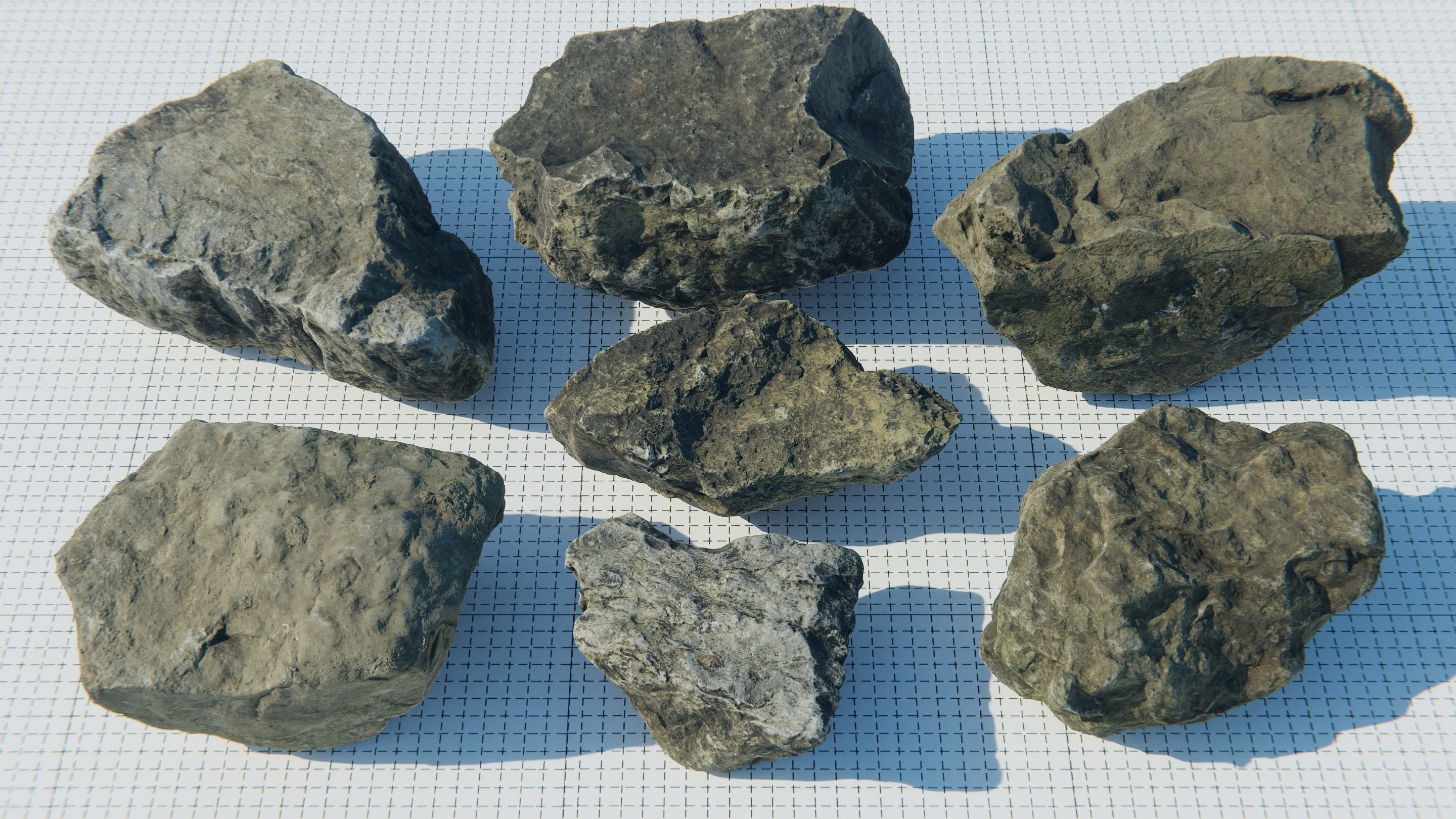 Rock Pack Vol 2 Photoscanned Rocks 7 total Low-poly 3D model_1