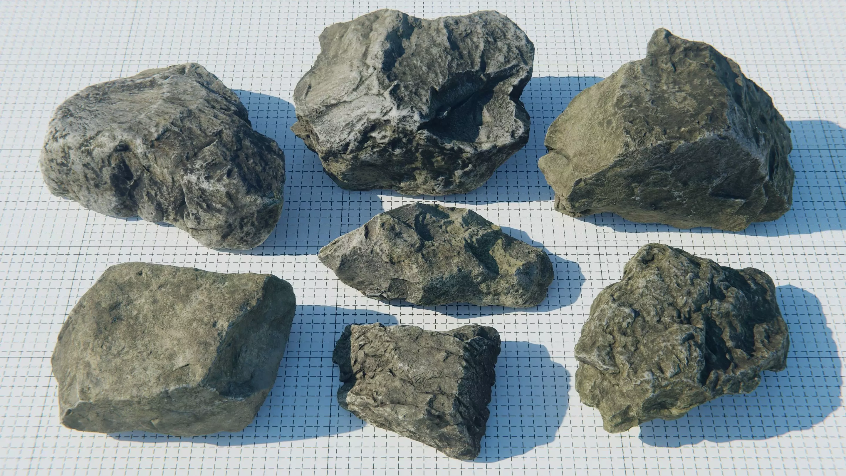 Rock Pack Vol 2 Photoscanned Rocks 7 total Low-poly 3D model_0
