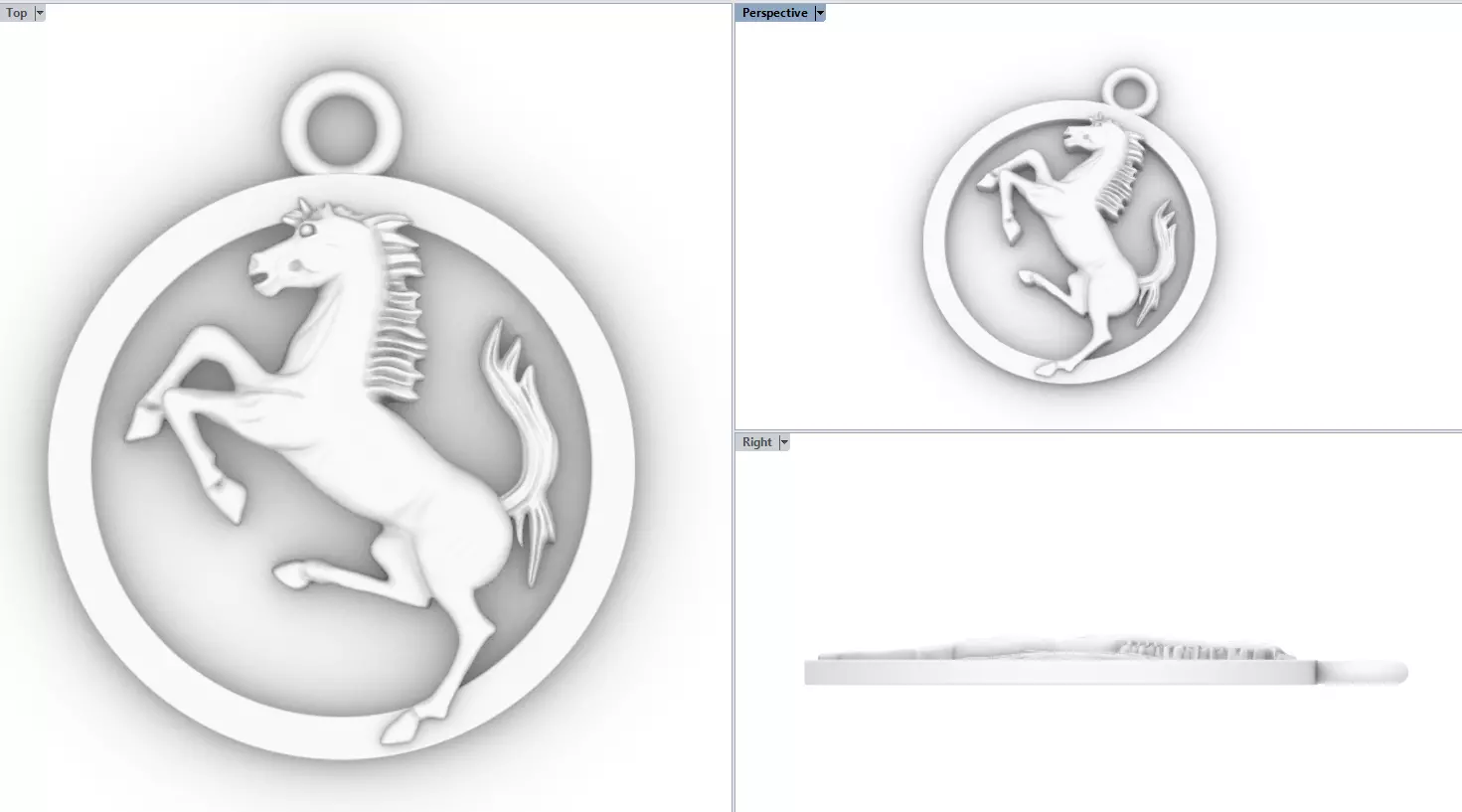 Ferrari logo pendant 3D print model