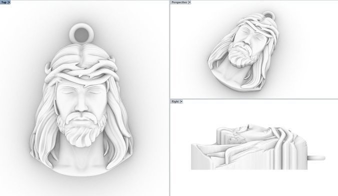Jesus pendant 3D print model