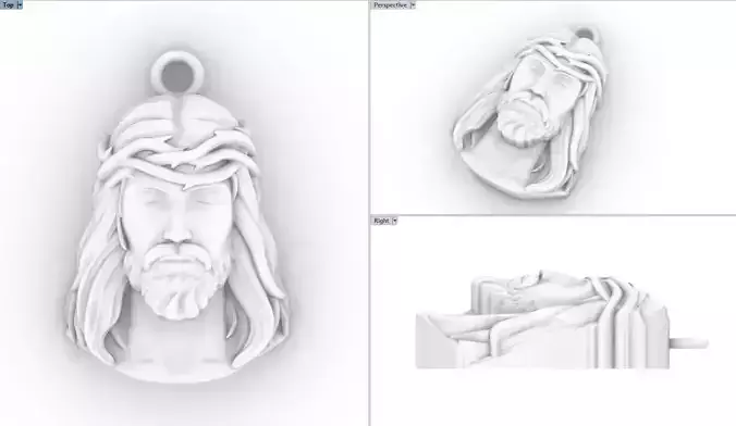 Jesus pendant 3D print model
