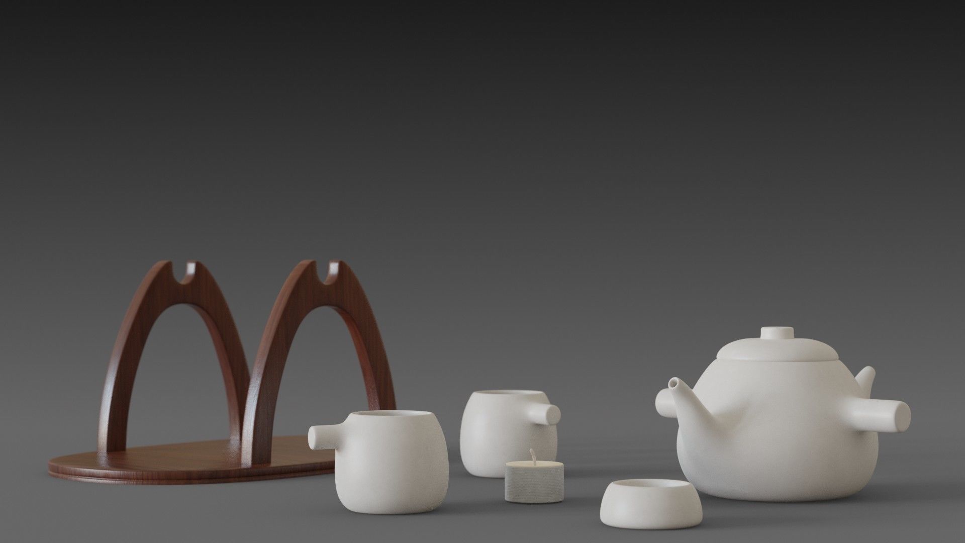 Teapot warmer set 3D model_14