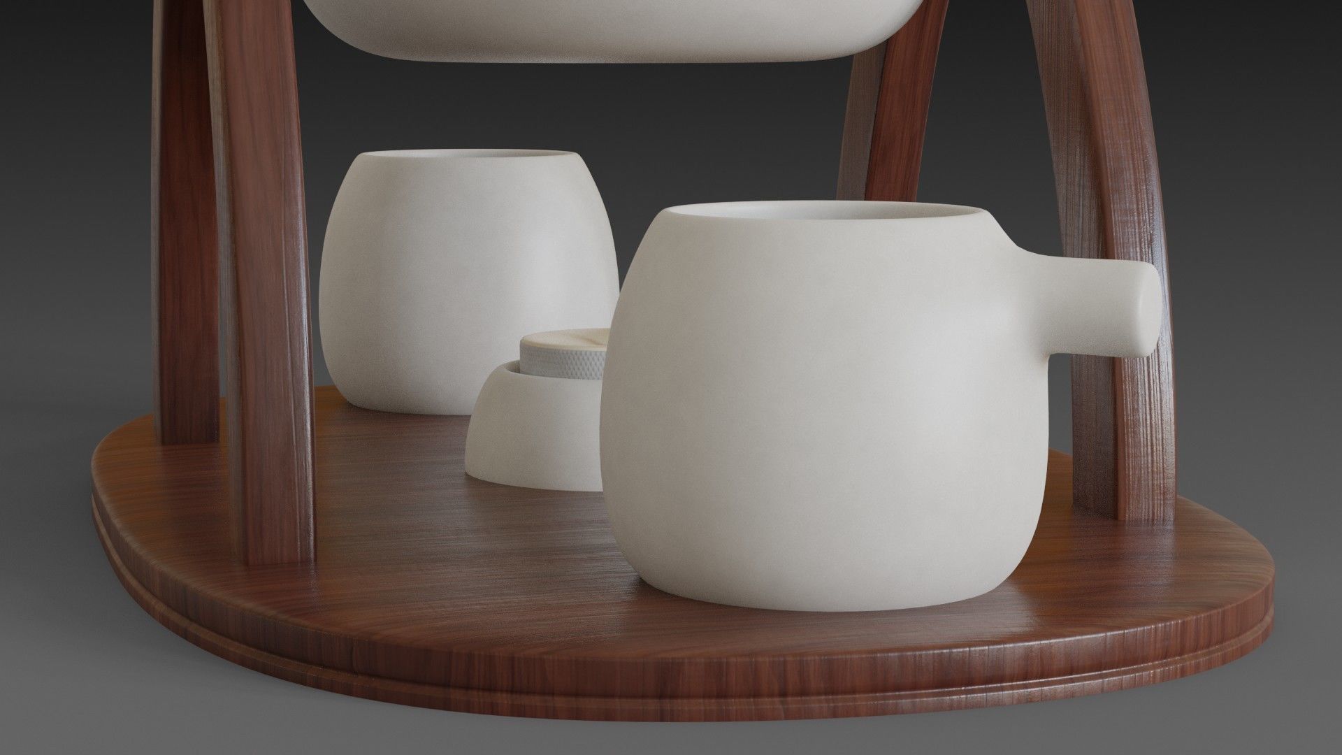 Teapot warmer set 3D model_9