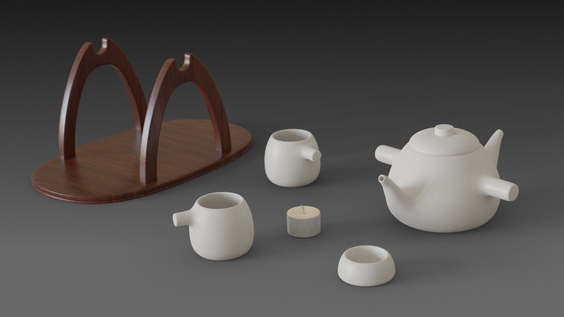Teapot warmer set 3D model_13