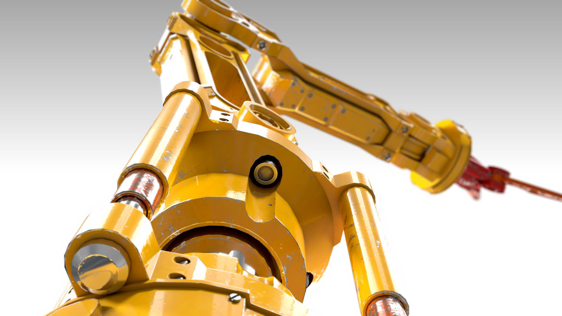 Robotic Arm PBR Rigged Low-poly 3D model_9