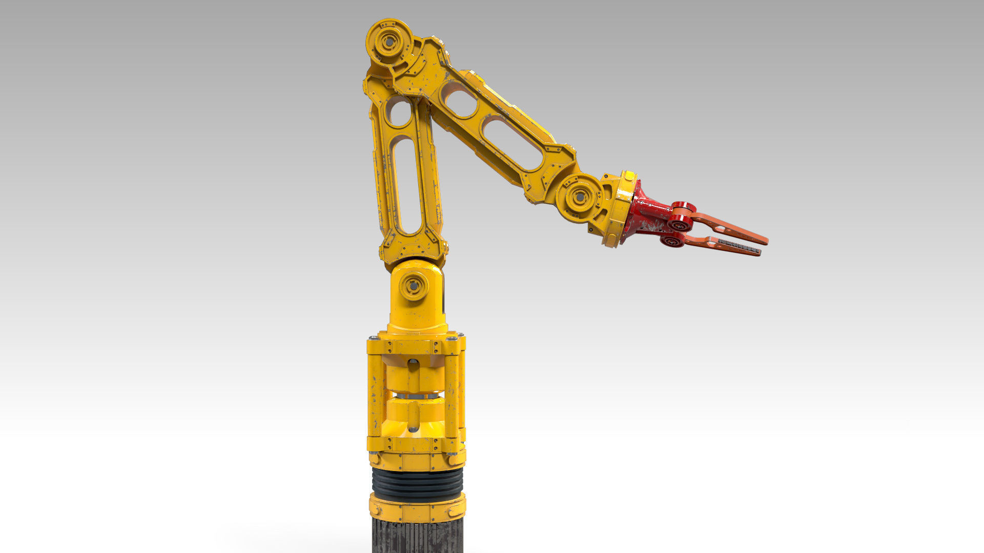 Robotic Arm PBR Rigged Low-poly 3D model_8