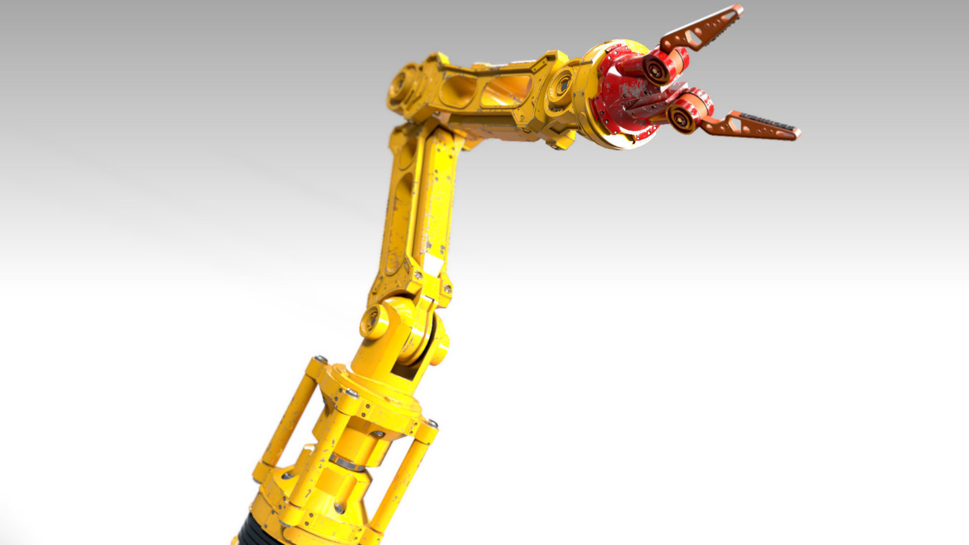 Robotic Arm PBR Rigged Low-poly 3D model_2