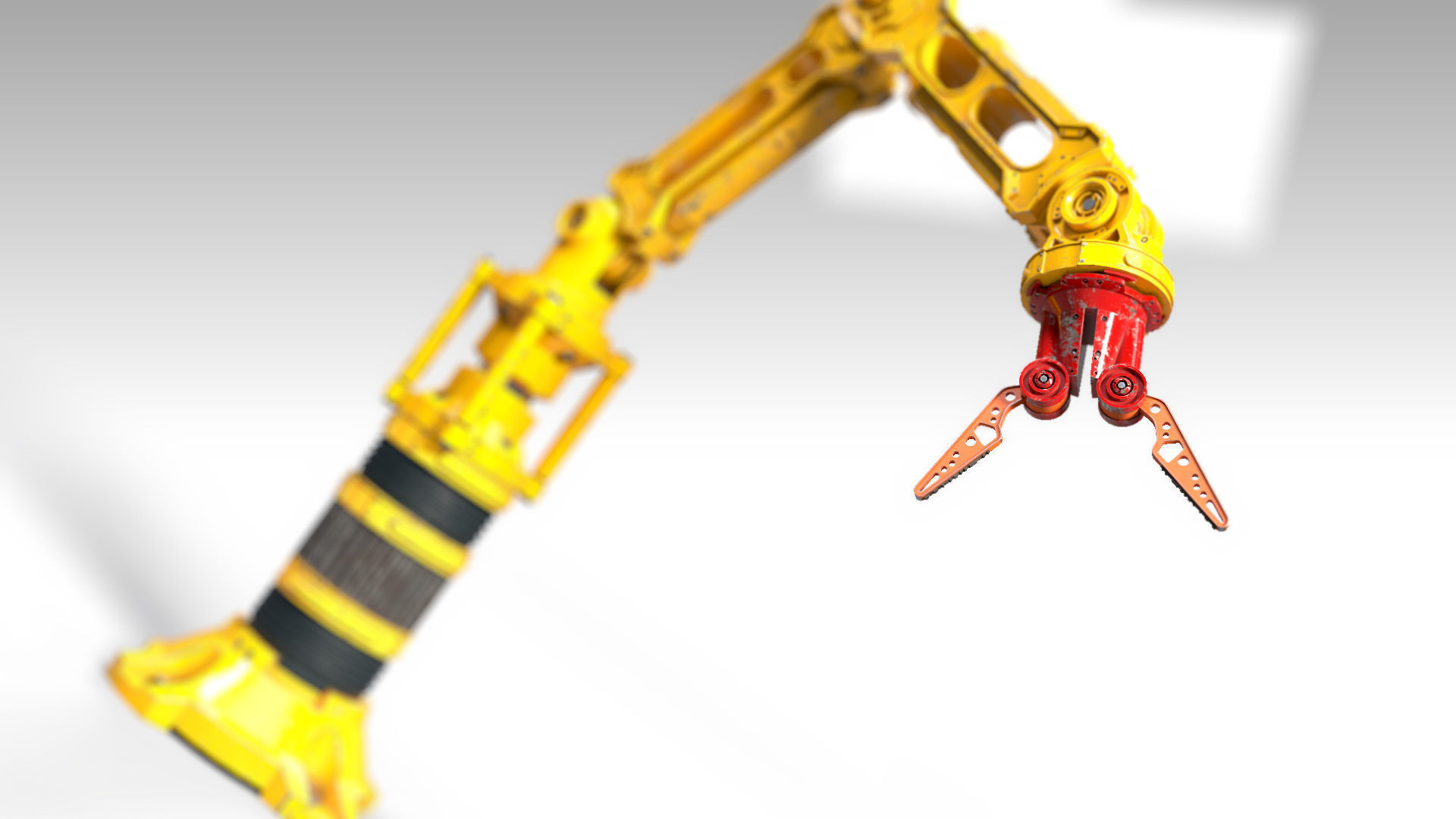 Robotic Arm PBR Rigged Low-poly 3D model_11