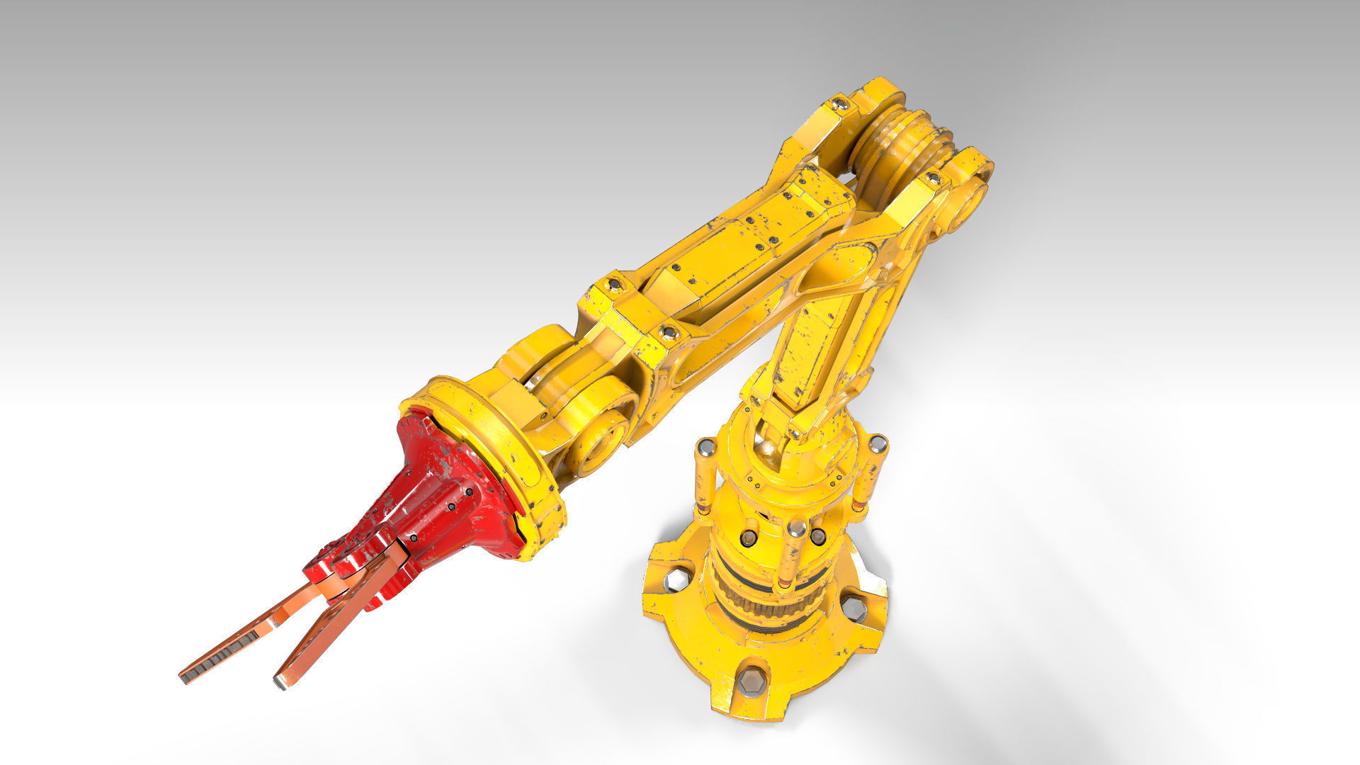 Robotic Arm PBR Rigged Low-poly 3D model_5