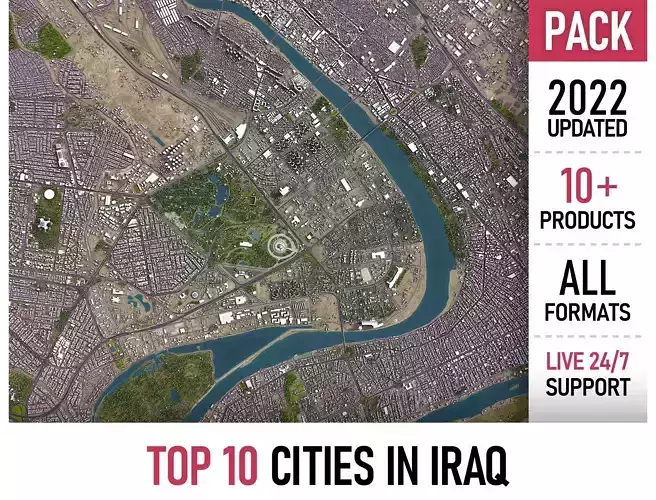 TOP 10 Cities in Iraq 3D Model Collection