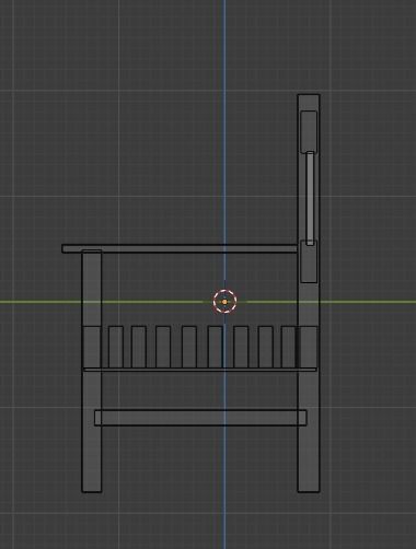 Terrace Bench Low-poly 3D model_19
