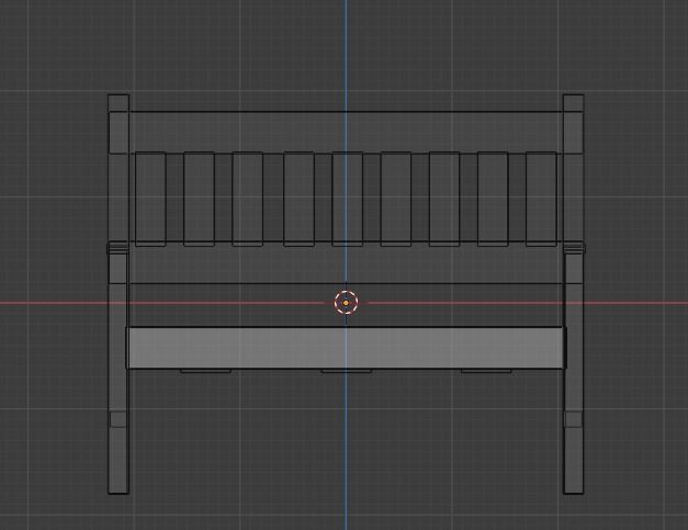 Terrace Bench Low-poly 3D model_21