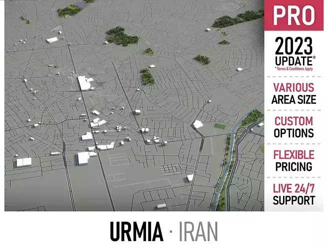 Urmia Low-poly 3D model