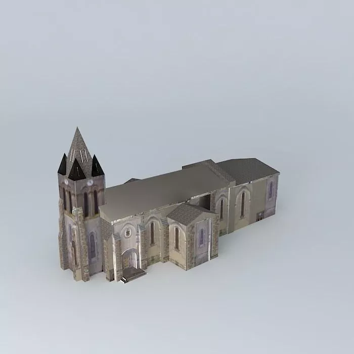 Church in Verteillac Free 3D model