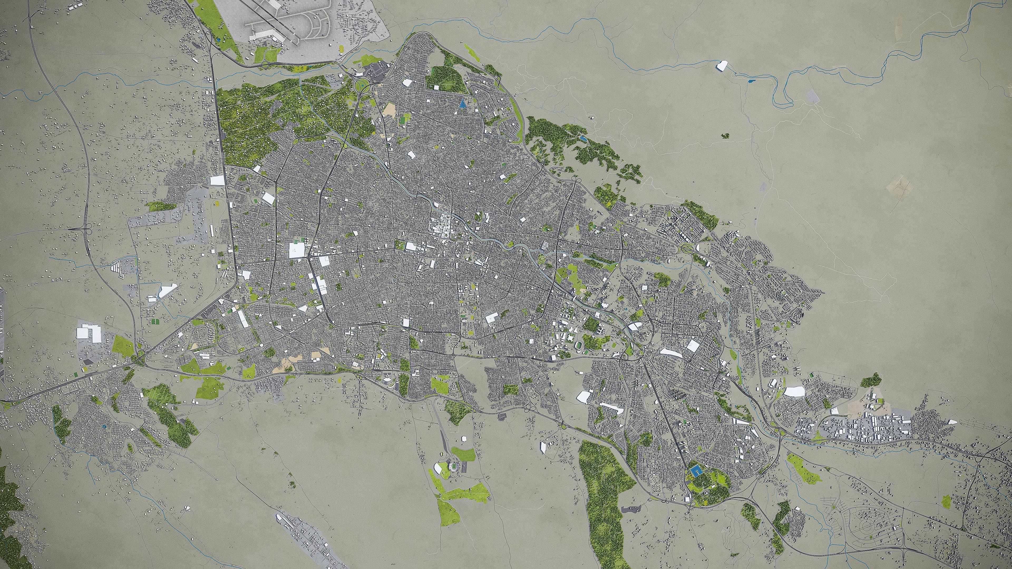 Tabriz Low-poly 3D model_15