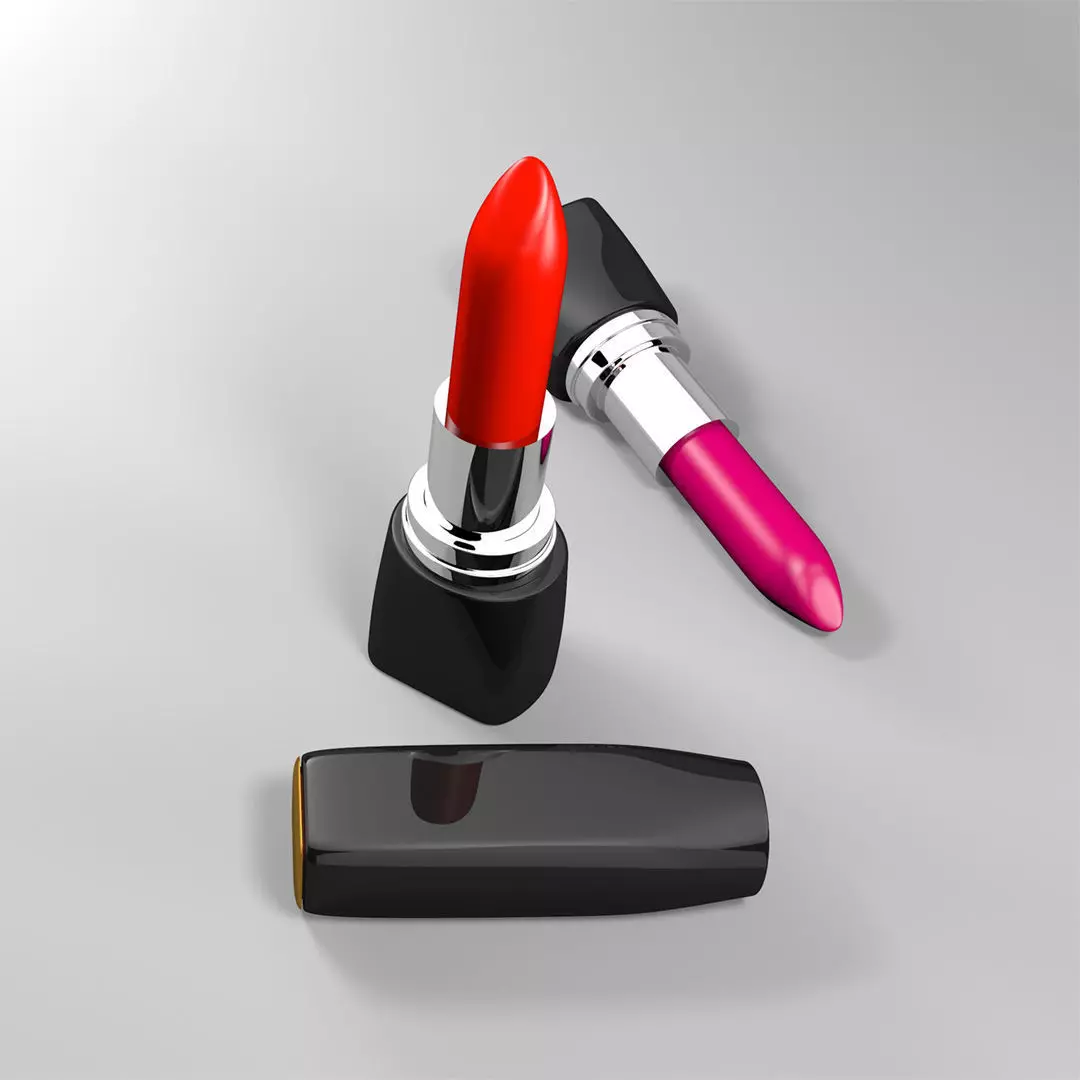 Lipstick with cap 3D model