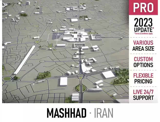 Mashhad Low-poly 3D model