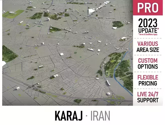 Karaj Low-poly 3D model