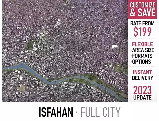 Isfahan Low-poly 3D model