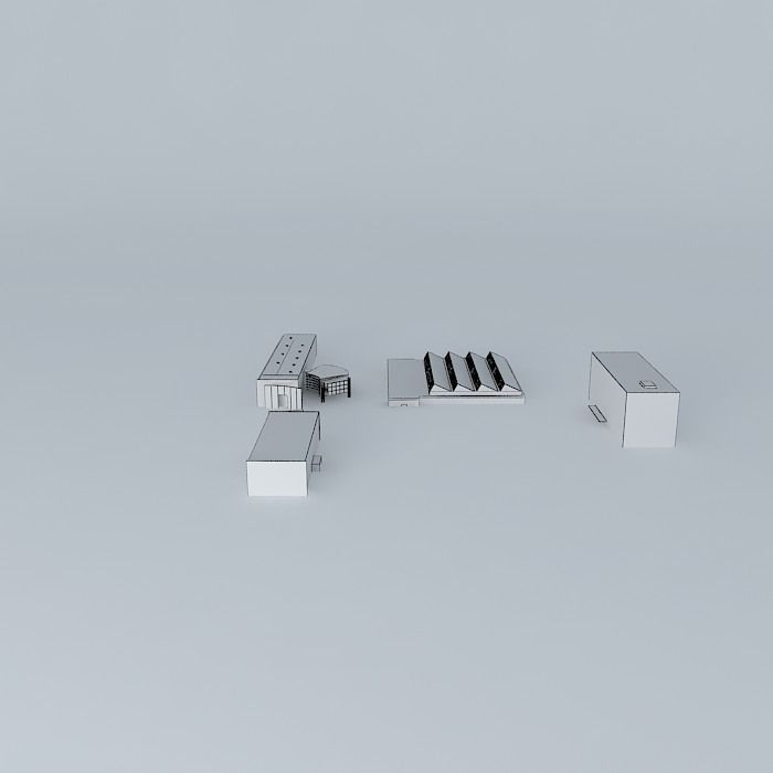 High School Ribérac Free 3D model_3