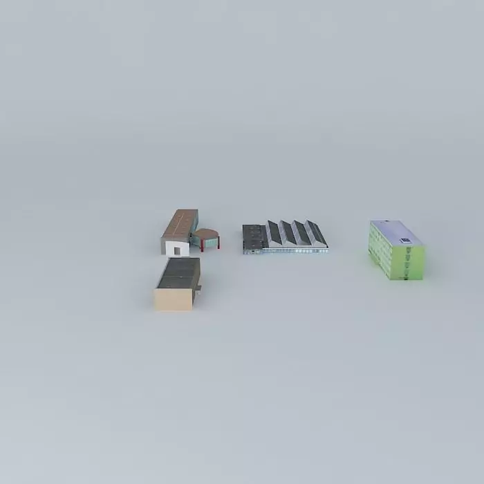 High School Ribérac Free 3D model_0