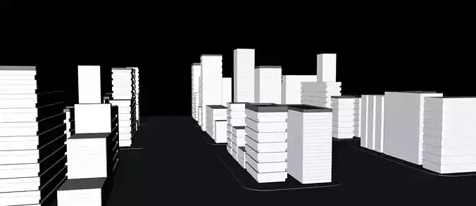 Unique buildings pack futuristic city