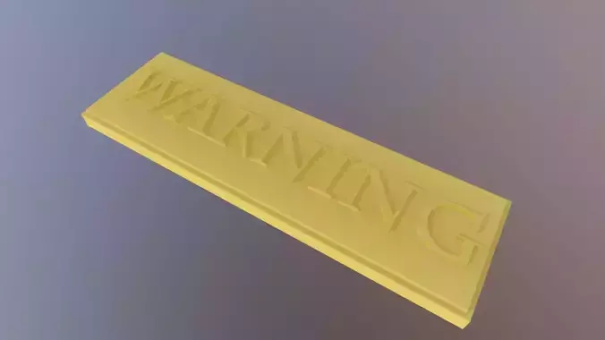 warning label 3D print model