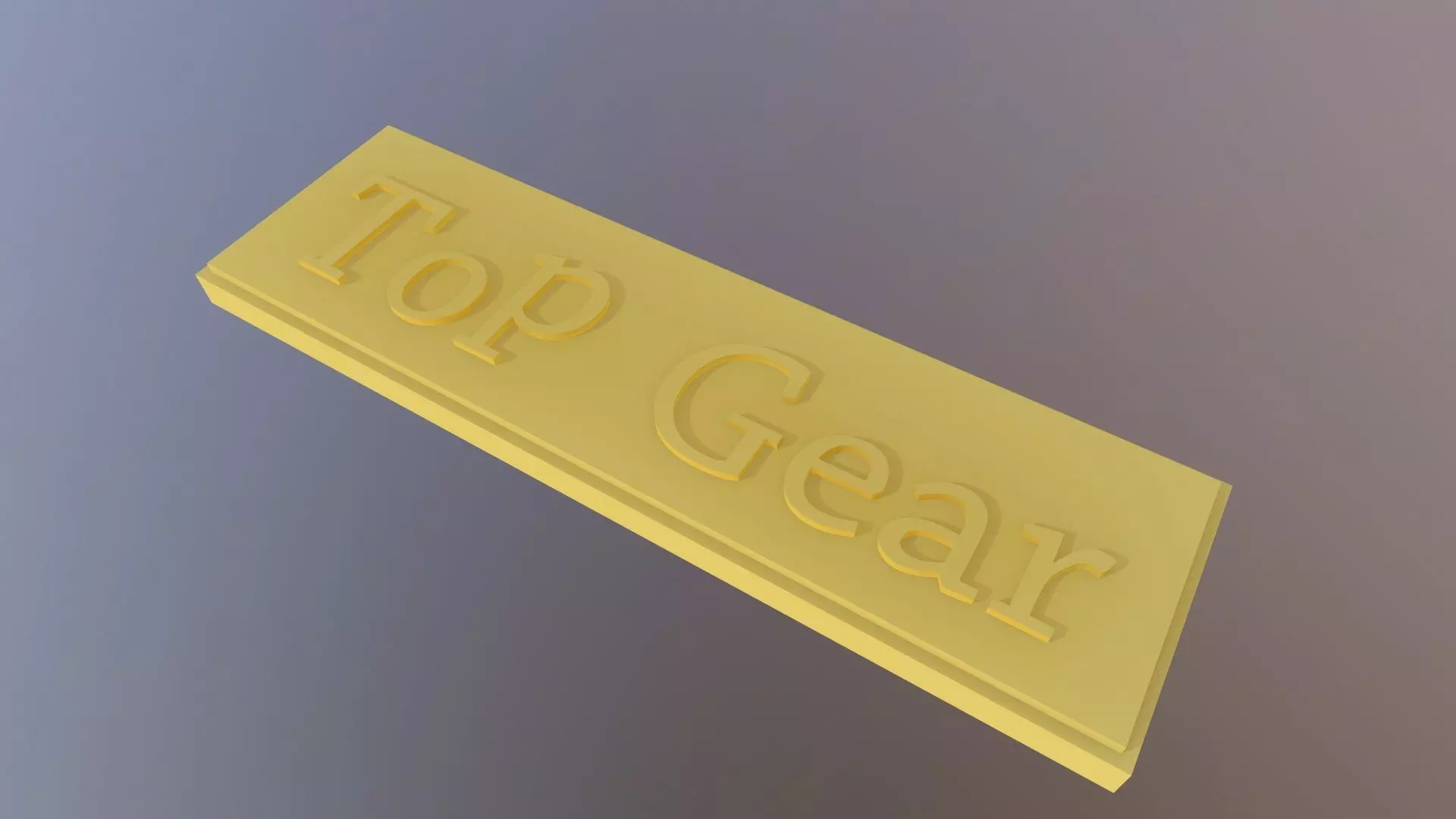 TOP Gear label 3D print model