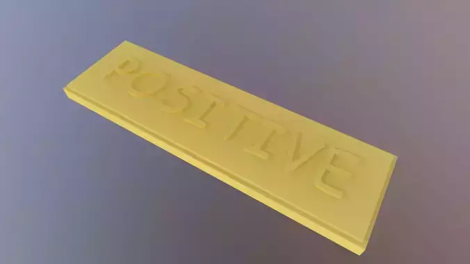 Positive label 3D print model