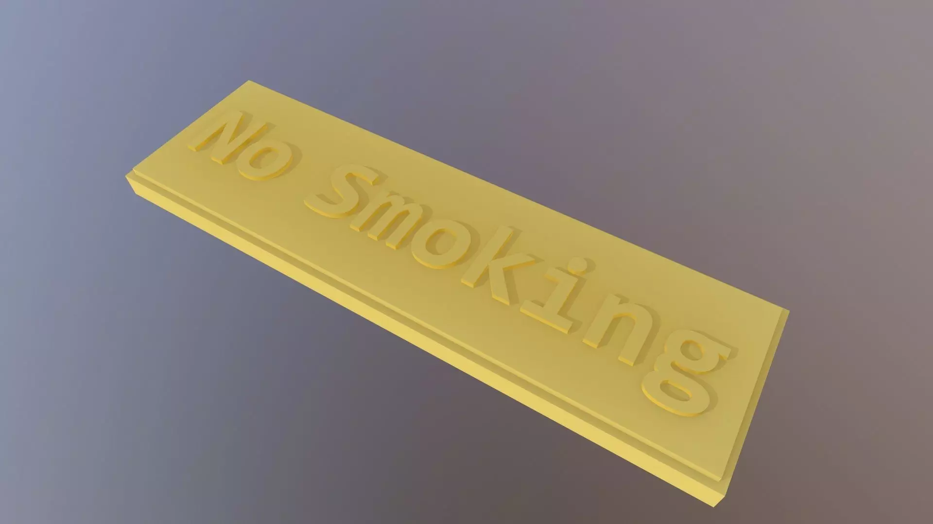 No Smoking label 3D print model_0
