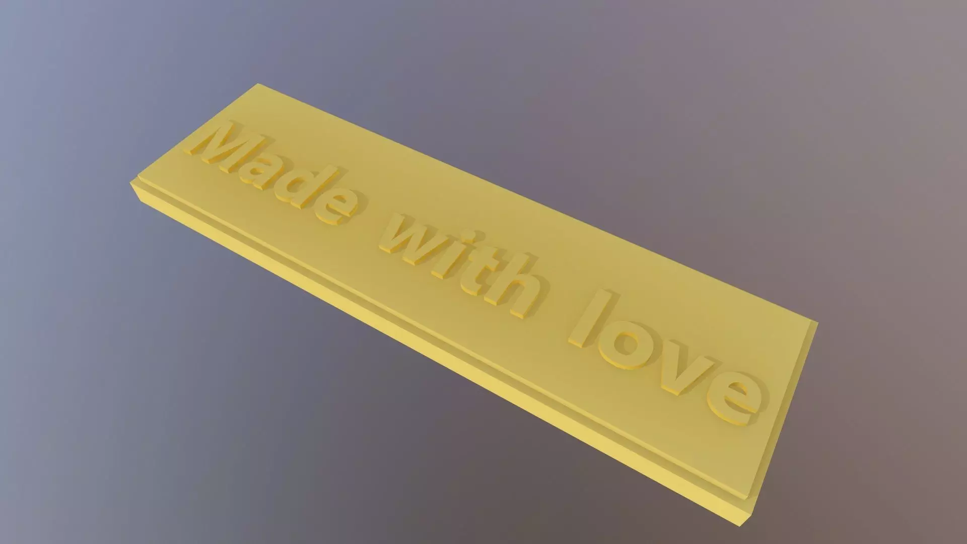 Made with love label 3D print model_0