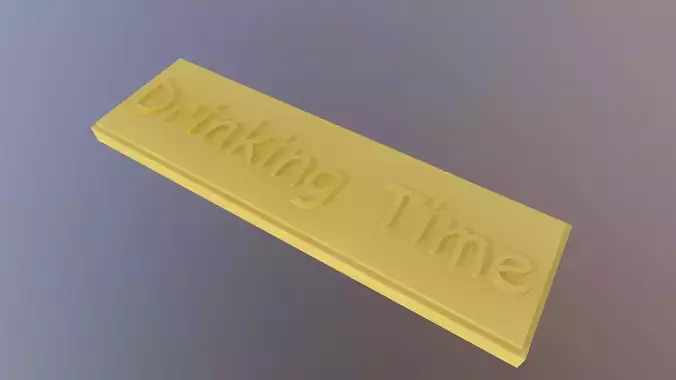 Drinking Time Label 3D print model