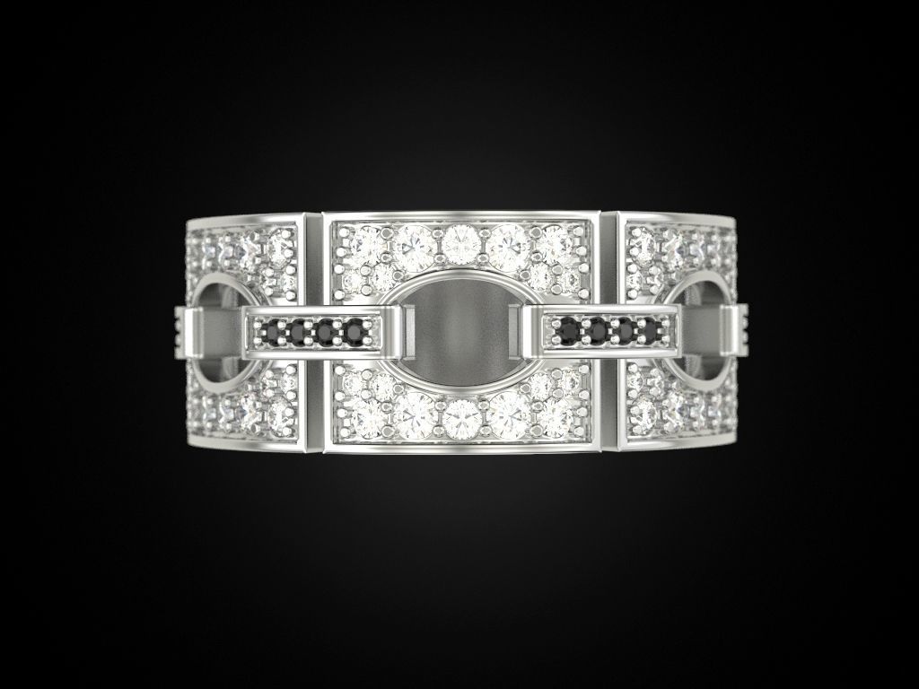 Square Segment Ring 3D print model_12