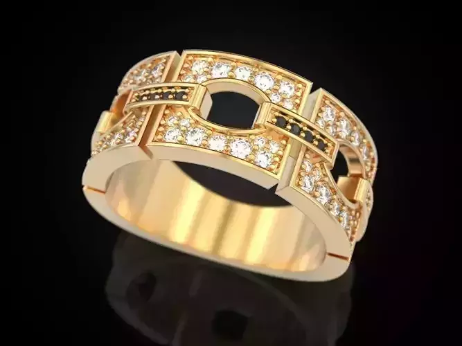 Square Segment Ring 3D print model
