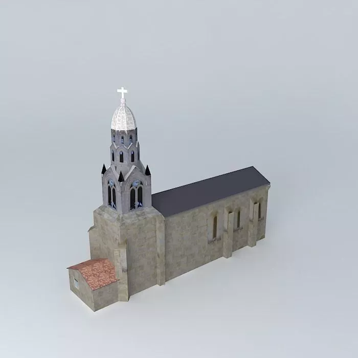 Church Bertric Burée Free 3D model