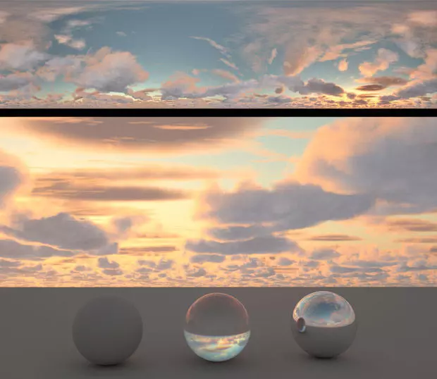 Skydome HDR - Cloudy Sunset - 1 Texture_0