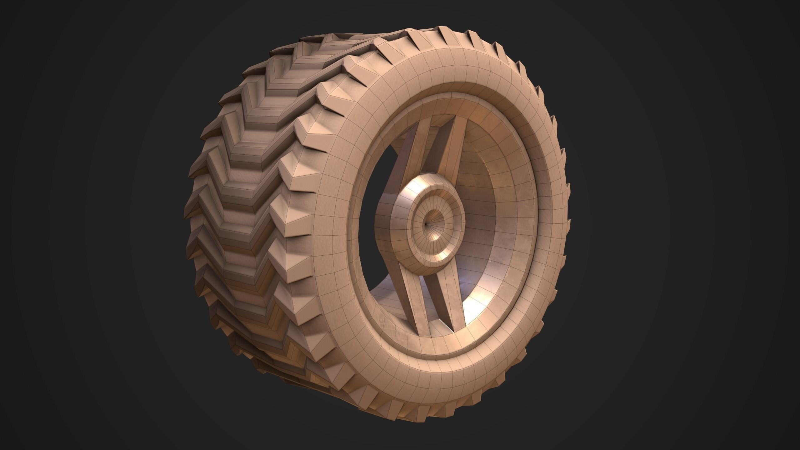 Sci-Fi Armored Military Cars Pack PBR Low-poly 3D model_31