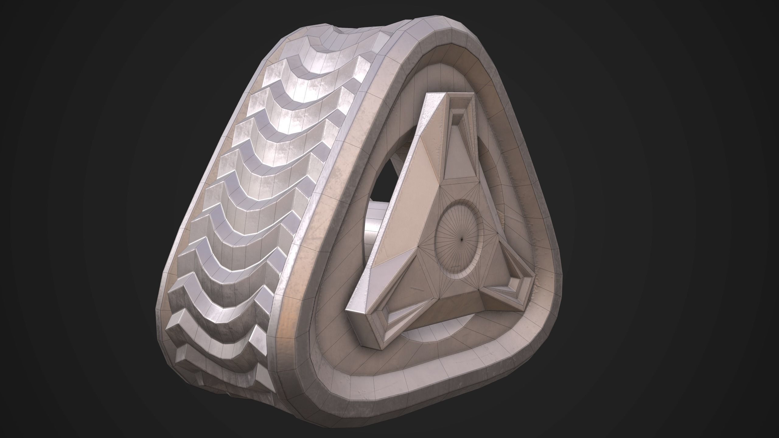 Sci-Fi Armored Military Cars Pack PBR Low-poly 3D model_34