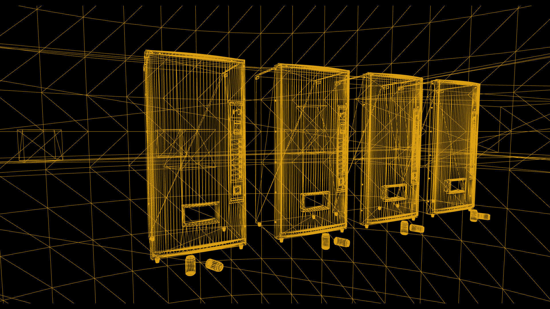 Soda - Water - Softdrink Vending Machine Set - FBX Included Low-poly 3D model_5