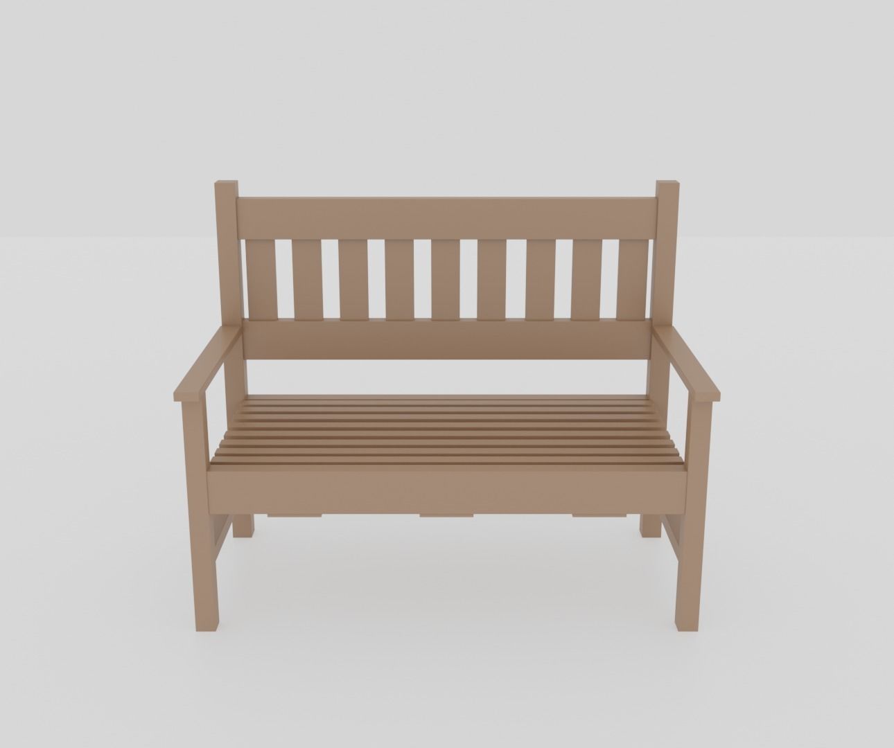 Benches park bench slats 3D Model Collection_52