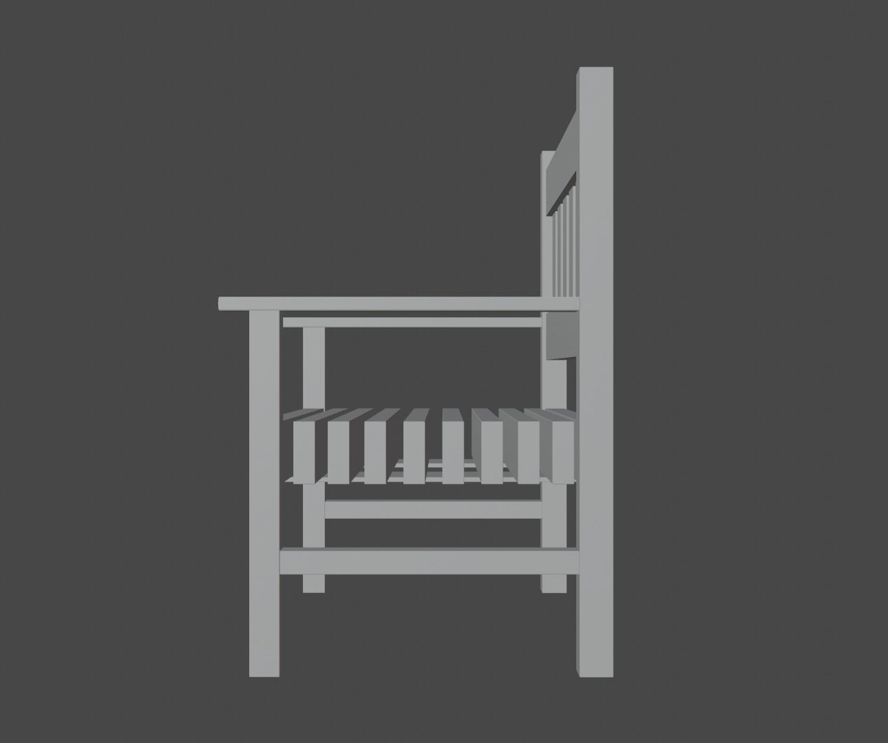 Benches park bench slats 3D Model Collection_42