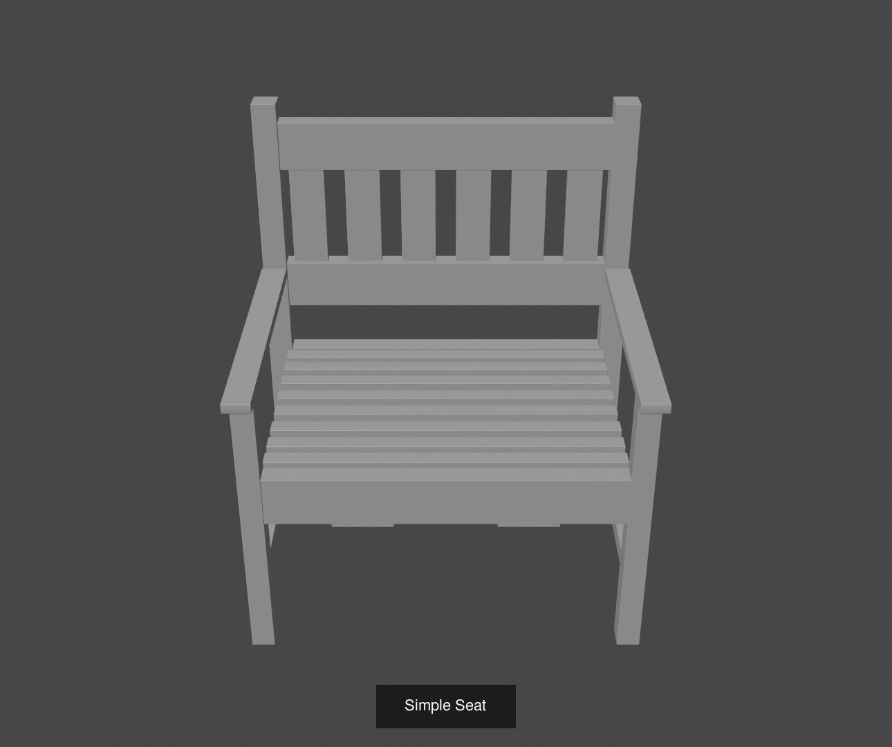 Benches park bench slats 3D Model Collection_4