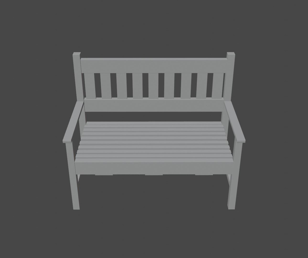 Benches park bench slats 3D Model Collection_9