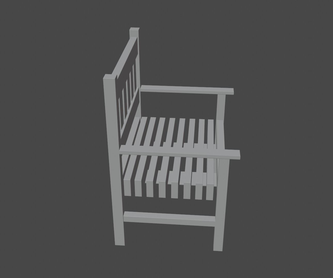 Benches park bench slats 3D Model Collection_32
