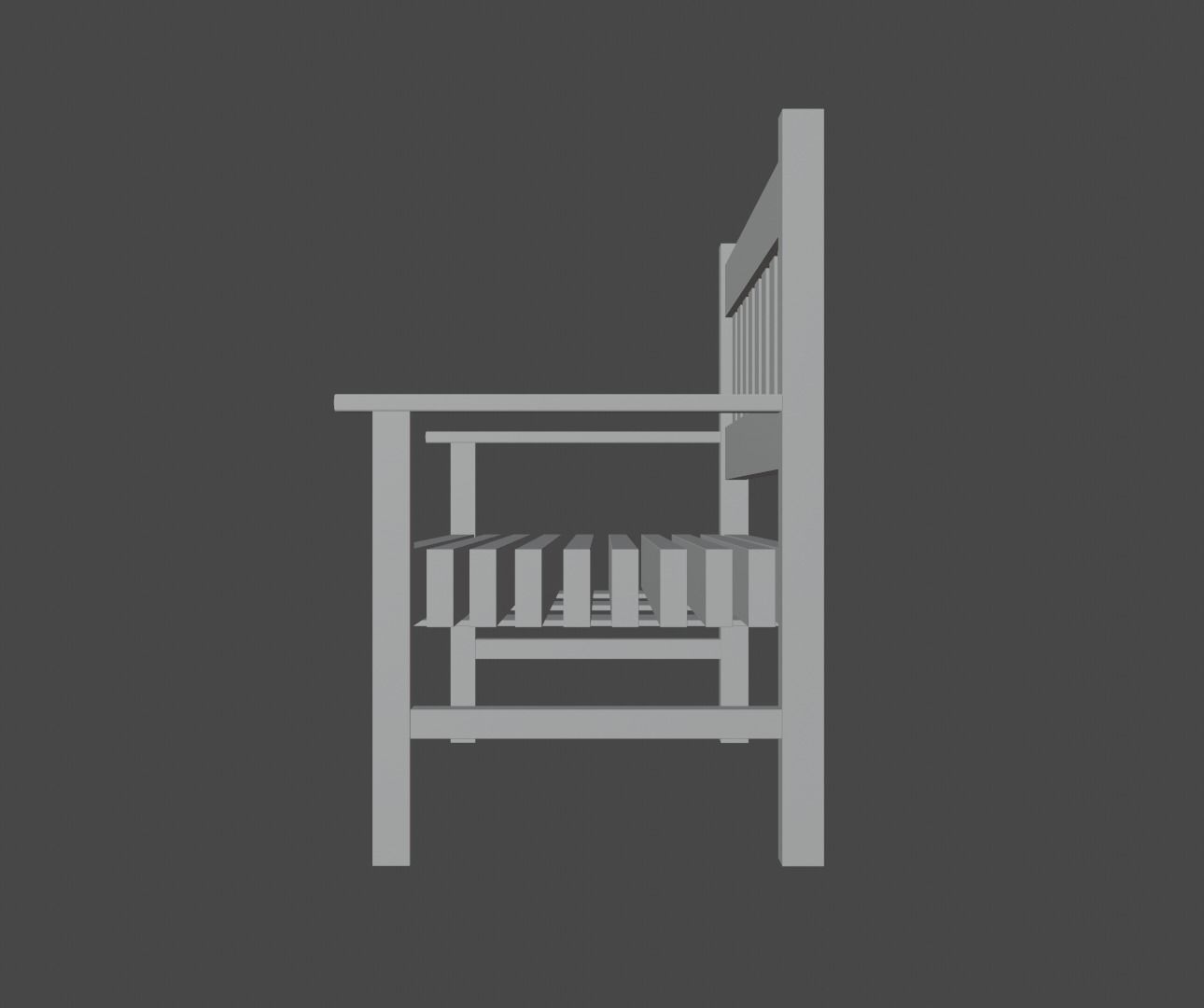 Benches park bench slats 3D Model Collection_24