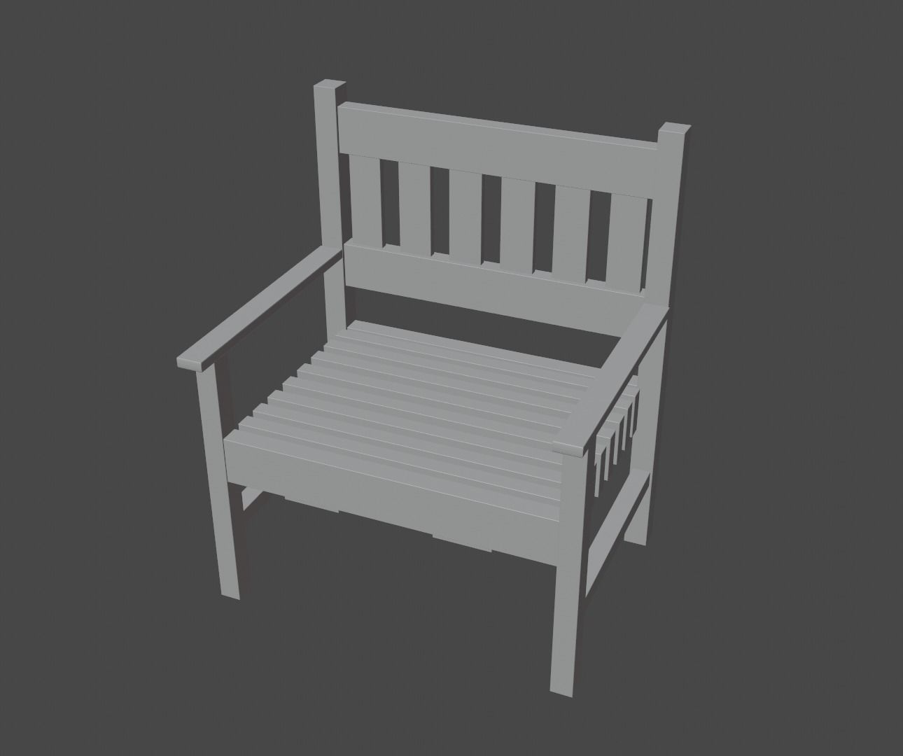 Benches park bench slats 3D Model Collection_37