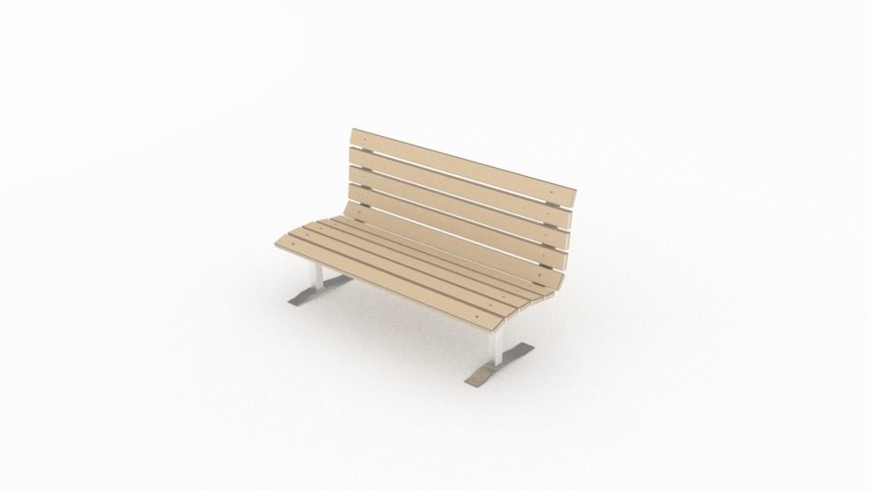 Benches park bench slats 3D Model Collection_59